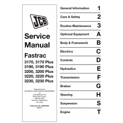 JCB instrukcje napraw + schematy + DTR: JCB Fastrac 3170, 3190, 3200, 3220, 3230 Plus instrukcja naprawy